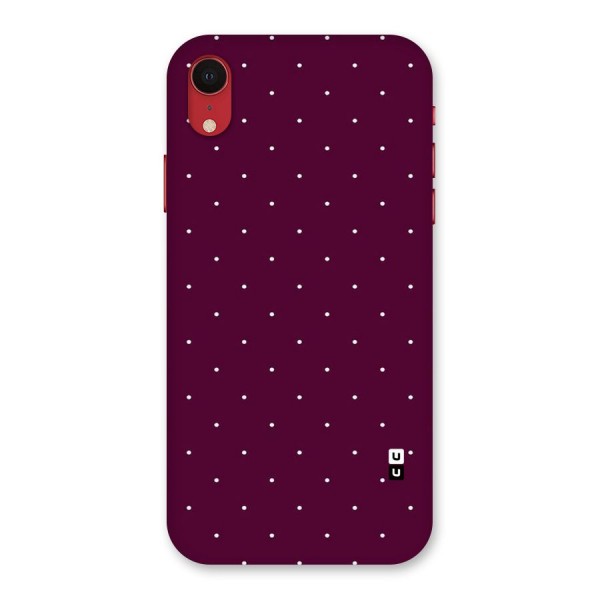 Purple Polka Back Case for iPhone XR