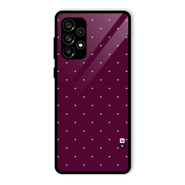 Purple Polka Glass Back Case for Galaxy A73 5G