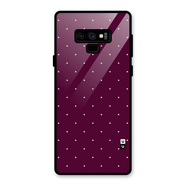 Purple Polka Glass Back Case for Galaxy Note 9