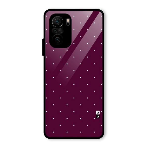 Purple Polka Glass Back Case for Mi 11X Pro