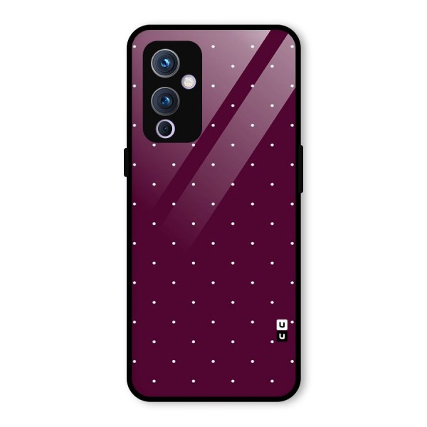 Purple Polka Glass Back Case for OnePlus 9