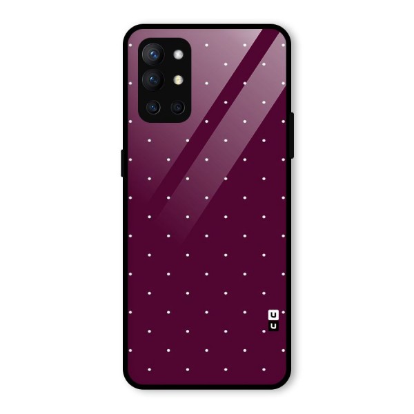 Purple Polka Glass Back Case for OnePlus 9R