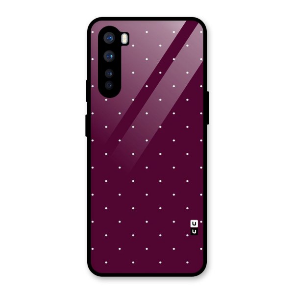 Purple Polka Glass Back Case for OnePlus Nord
