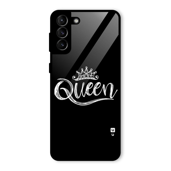 Queen Crown Glass Back Case for Galaxy S21 Plus