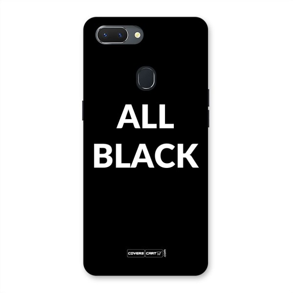 Raftaar All Black Back Case for Oppo Realme 2