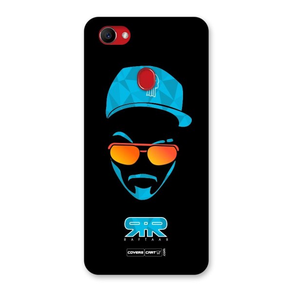 Raftaar Black and Blue Back Case for Oppo F7