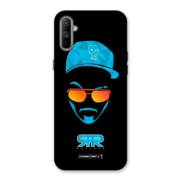 Raftaar Black and Blue Back Case for Realme C3