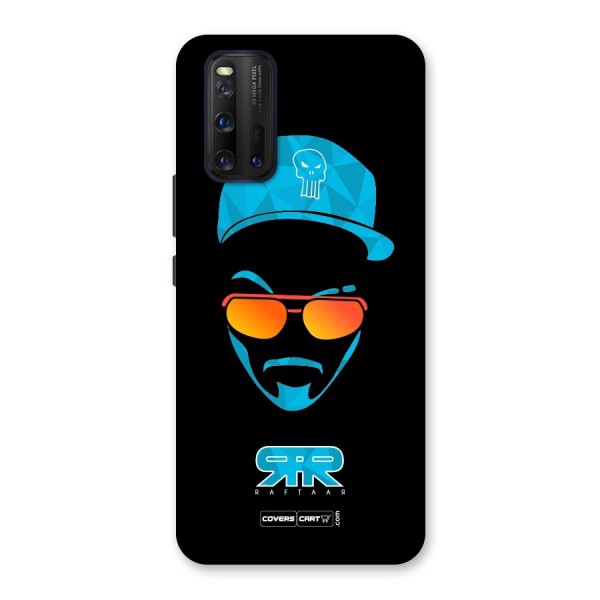 Raftaar Black and Blue Back Case for Vivo iQOO 3