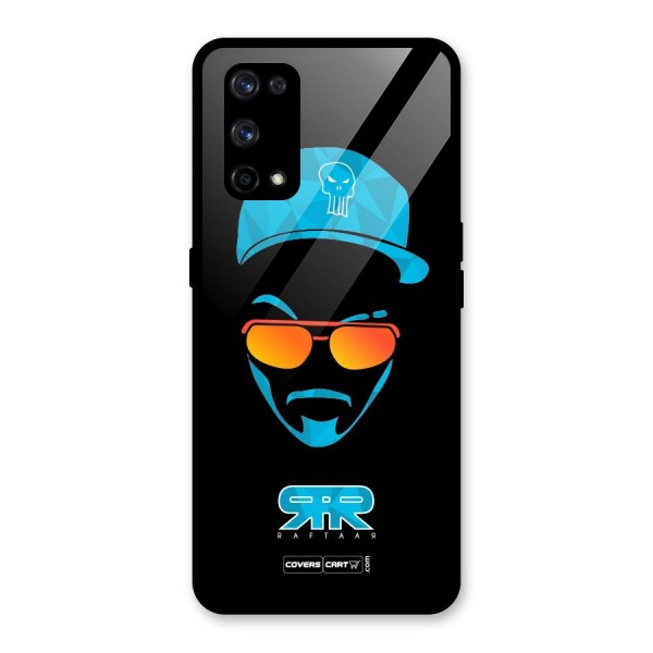 Raftaar Black and Blue Glass Back Case for Realme X7 Pro