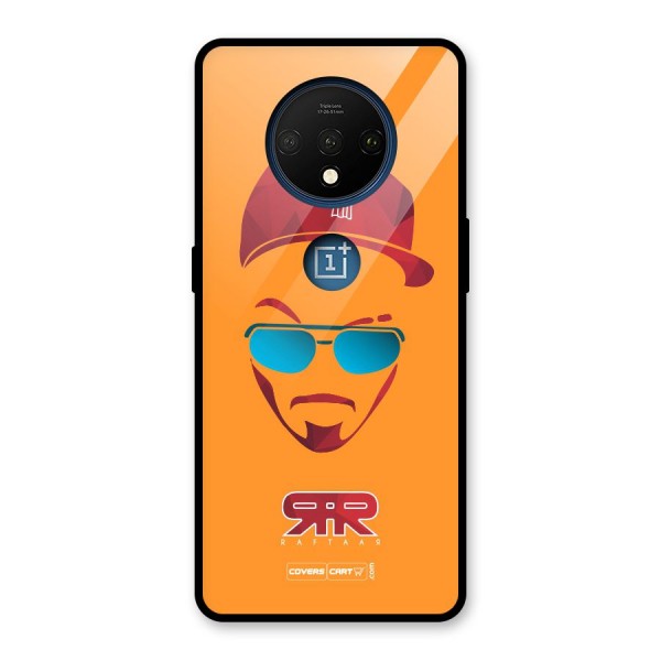 Raftaar Orange Glass Back Case for OnePlus 7T