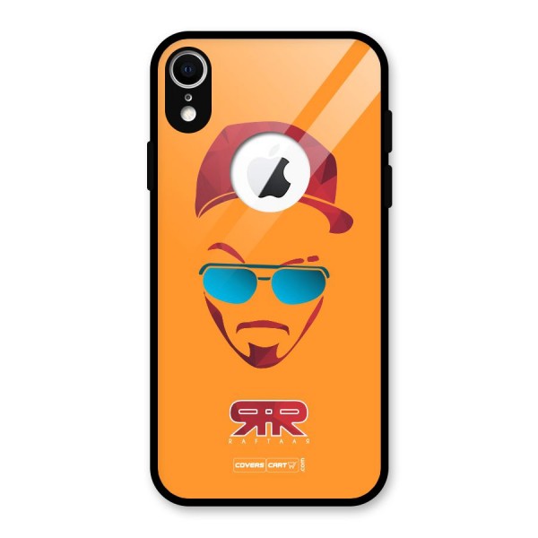 Raftaar Orange Glass Back Case for iPhone XR Logo Cut