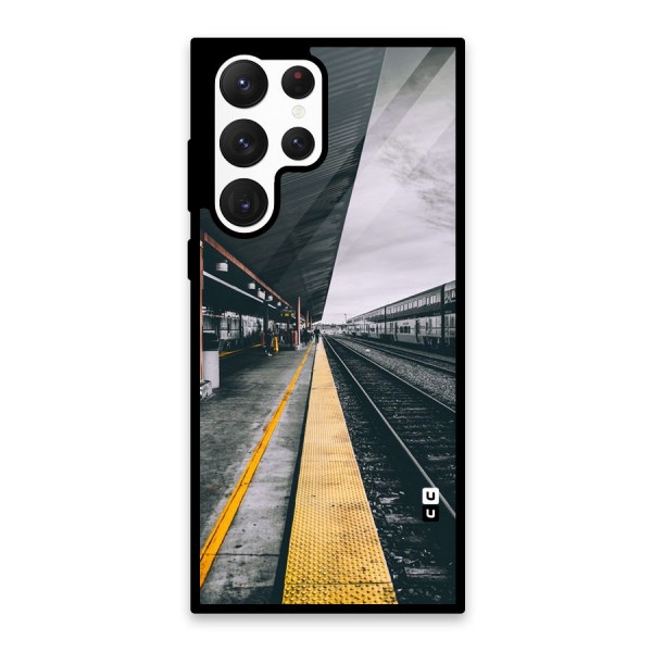 Railway Track Glass Back Case for Galaxy S22 Ultra 5G