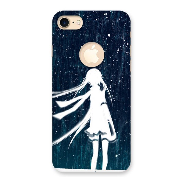 Rain White Girl Back Case for iPhone 7 Logo Cut