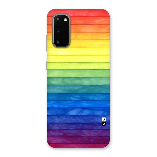 Rainbow Colors Stripes Back Case for Galaxy S20