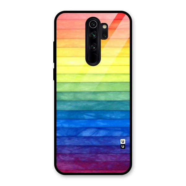 Rainbow Colors Stripes Glass Back Case for Redmi Note 8 Pro