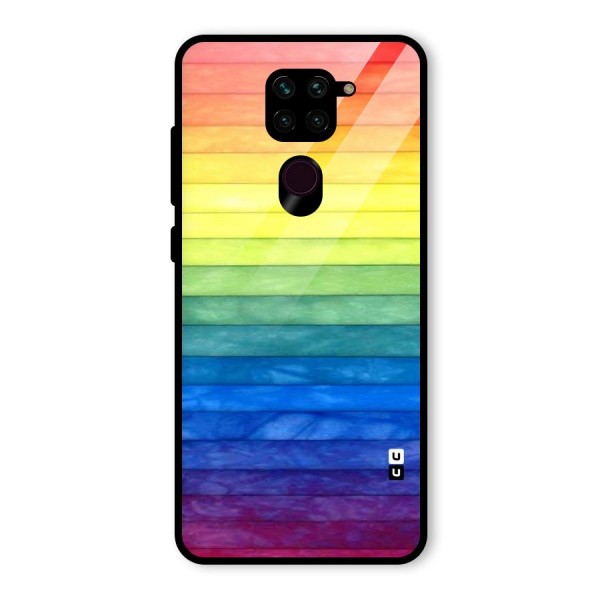 Rainbow Colors Stripes Glass Back Case for Redmi Note 9
