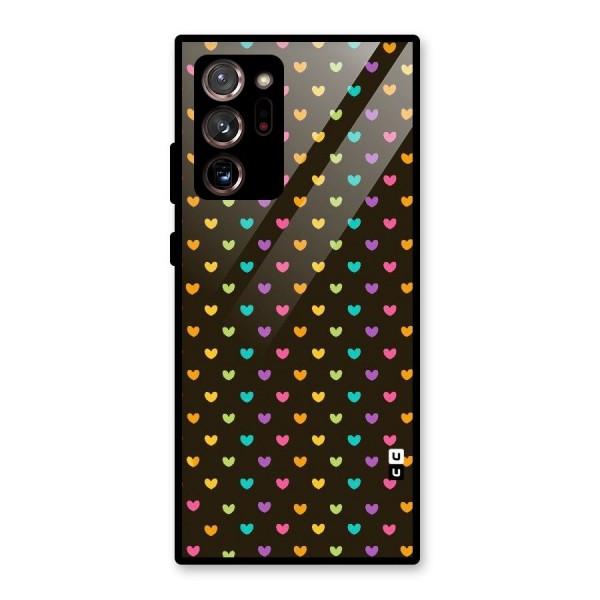 Rainbow Hearts Glass Back Case for Galaxy Note 20 Ultra