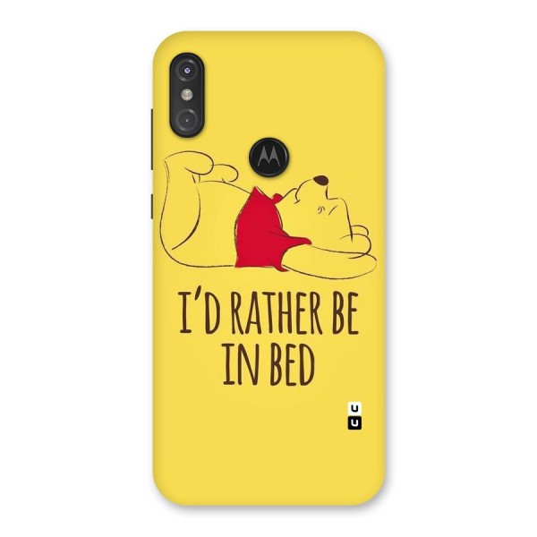 Rather Be In Bed Back Case for Motorola One Power