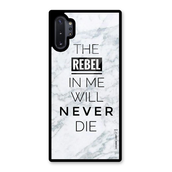 Rebel Will Not Die Glass Back Case for Galaxy Note 10 Plus