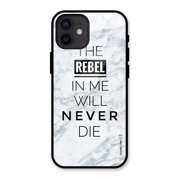 Rebel Will Not Die Glass Back Case for iPhone 12