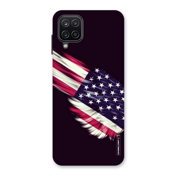 Red And White Stripes Stars Back Case for Galaxy A12