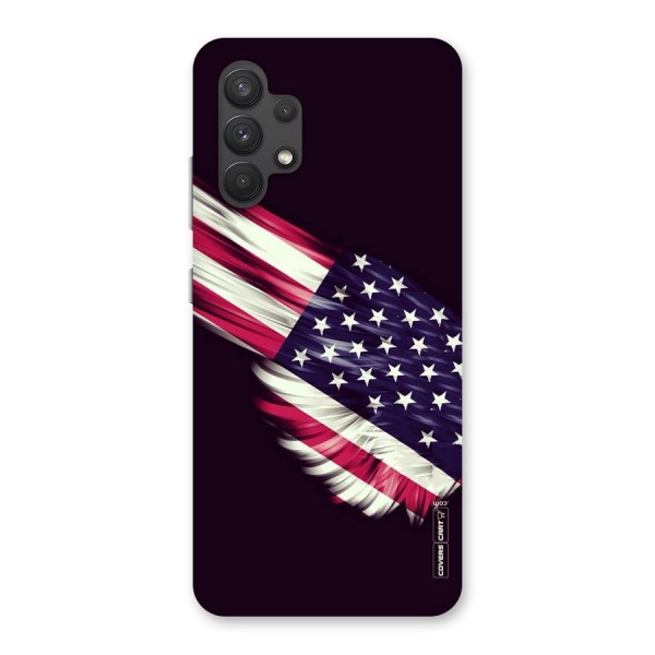 Red And White Stripes Stars Back Case for Galaxy A32
