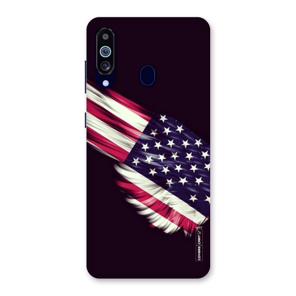 Red And White Stripes Stars Back Case for Galaxy A60