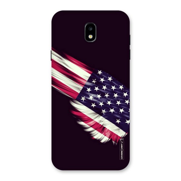 Red And White Stripes Stars Back Case for Galaxy J7 Pro