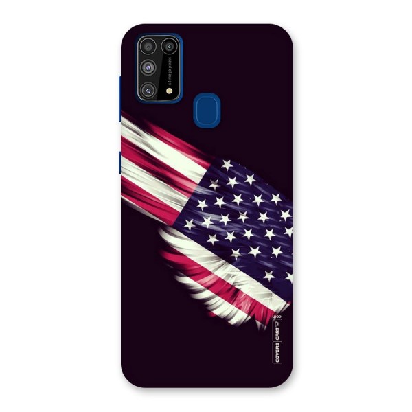 Red And White Stripes Stars Back Case for Galaxy M31