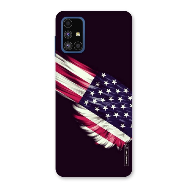 Red And White Stripes Stars Back Case for Galaxy M51