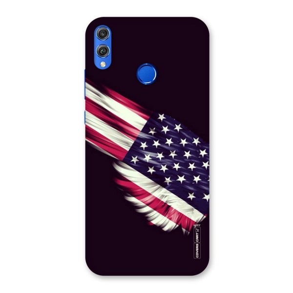 Red And White Stripes Stars Back Case for Honor 8X