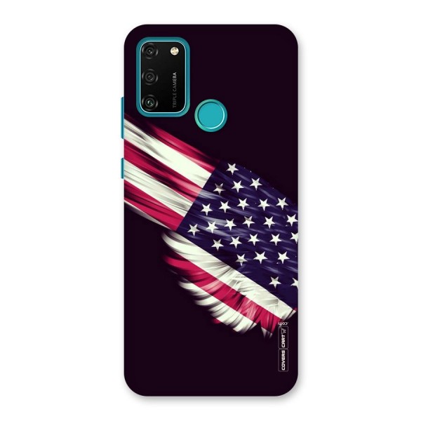 Red And White Stripes Stars Back Case for Honor 9A
