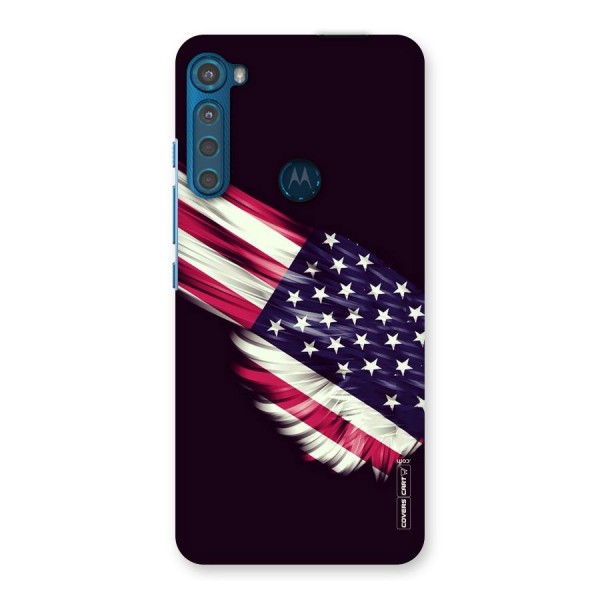 Red And White Stripes Stars Back Case for Motorola One Fusion Plus