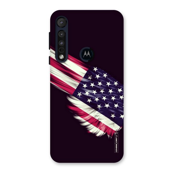 Red And White Stripes Stars Back Case for Motorola One Macro