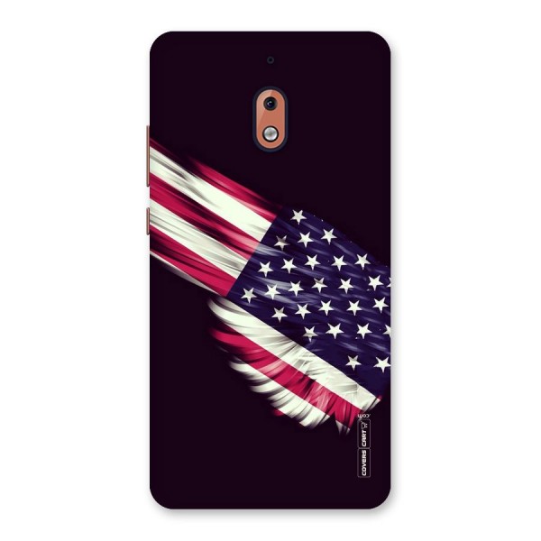 Red And White Stripes Stars Back Case for Nokia 2.1
