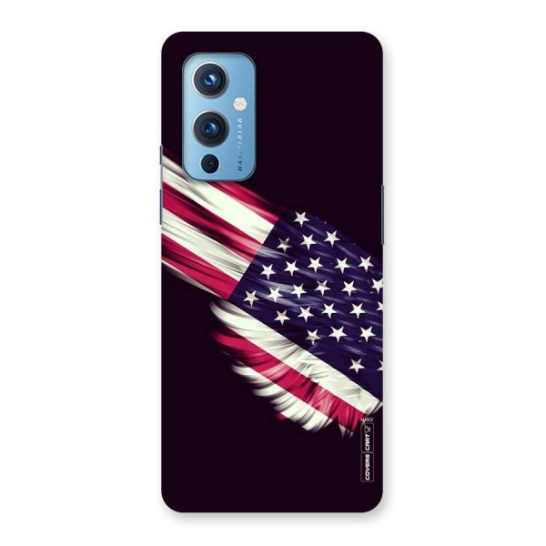 Red And White Stripes Stars Back Case for OnePlus 9
