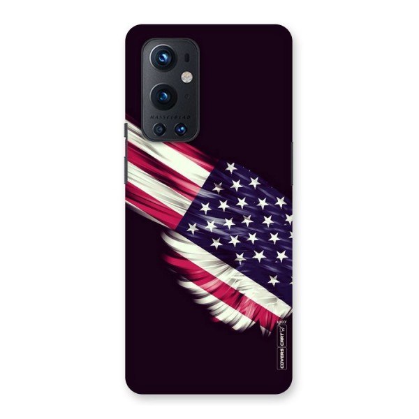Red And White Stripes Stars Back Case for OnePlus 9 Pro