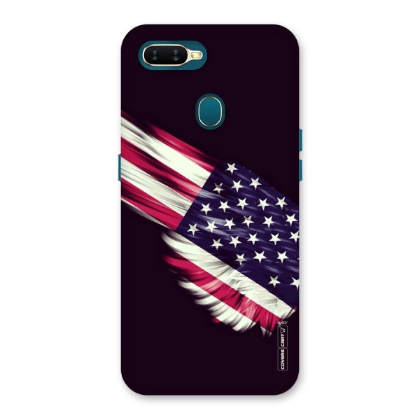 Red And White Stripes Stars Back Case for Oppo A11k