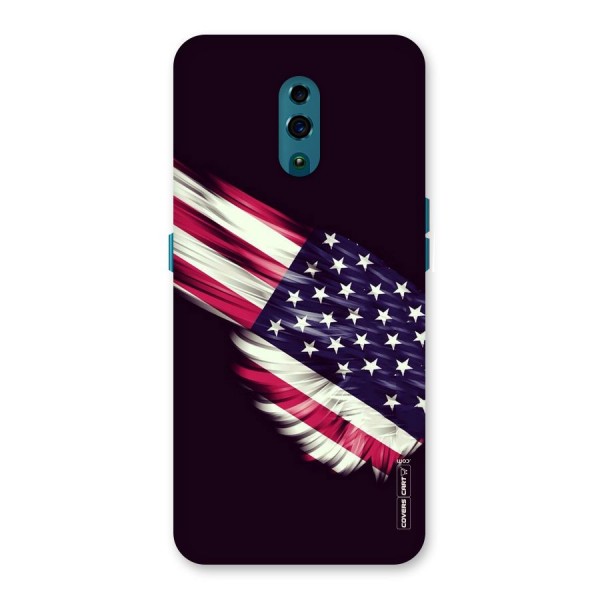 Red And White Stripes Stars Back Case for Oppo Reno