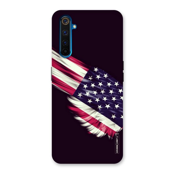 Red And White Stripes Stars Back Case for Realme 6 Pro