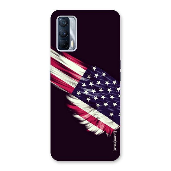 Red And White Stripes Stars Back Case for Realme X7