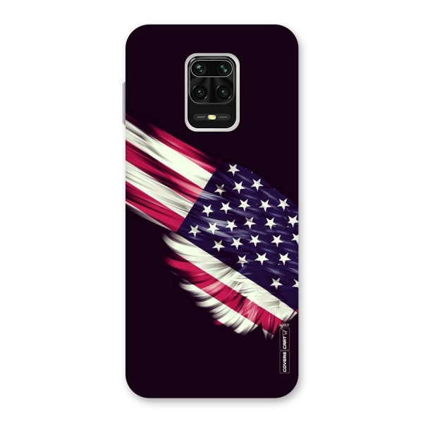 Red And White Stripes Stars Back Case for Redmi Note 9 Pro Max