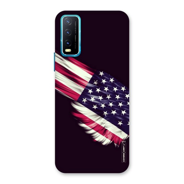 Red And White Stripes Stars Back Case for Vivo Y12s