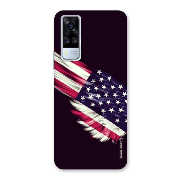 Red And White Stripes Stars Back Case for Vivo Y31
