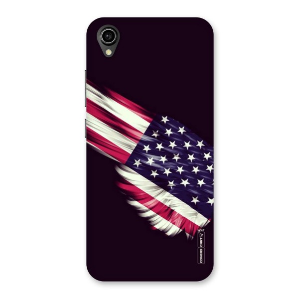 Red And White Stripes Stars Back Case for Vivo Y90