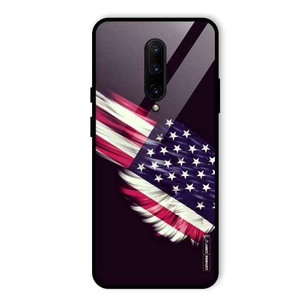 Red And White Stripes Stars Glass Back Case for OnePlus 7 Pro