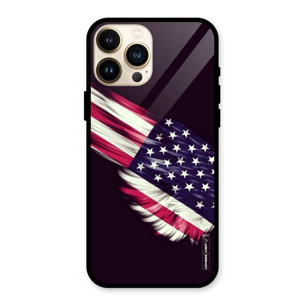 Red And White Stripes Stars Glass Back Case for iPhone 13 Pro Max