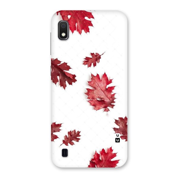 Red Appealing Autumn Leaves Back Case for Galaxy A10