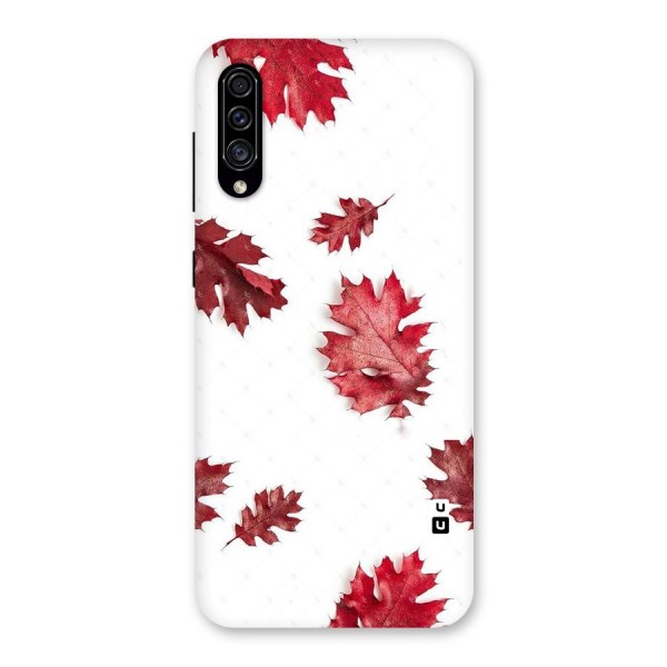 Red Appealing Autumn Leaves Back Case for Galaxy A30s