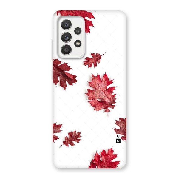 Red Appealing Autumn Leaves Back Case for Galaxy A52